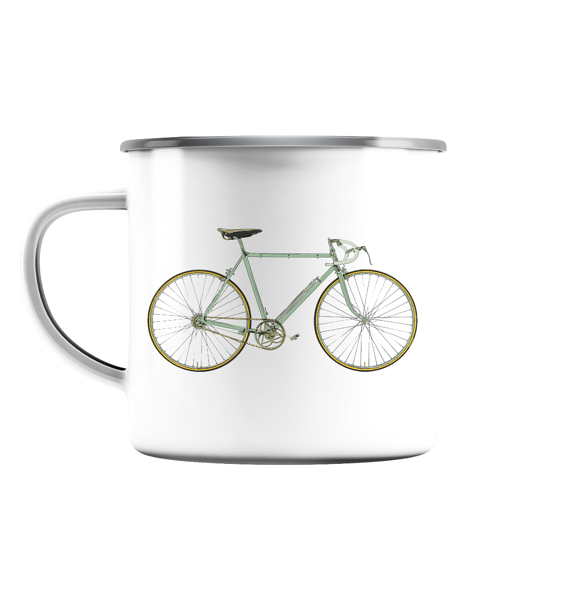 Rennrad Vintage No.1 - Emaille Tasse