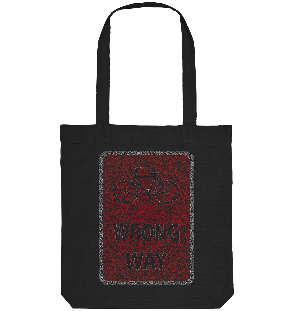 Road Sign Wrong Way - Organic Tote-Bag