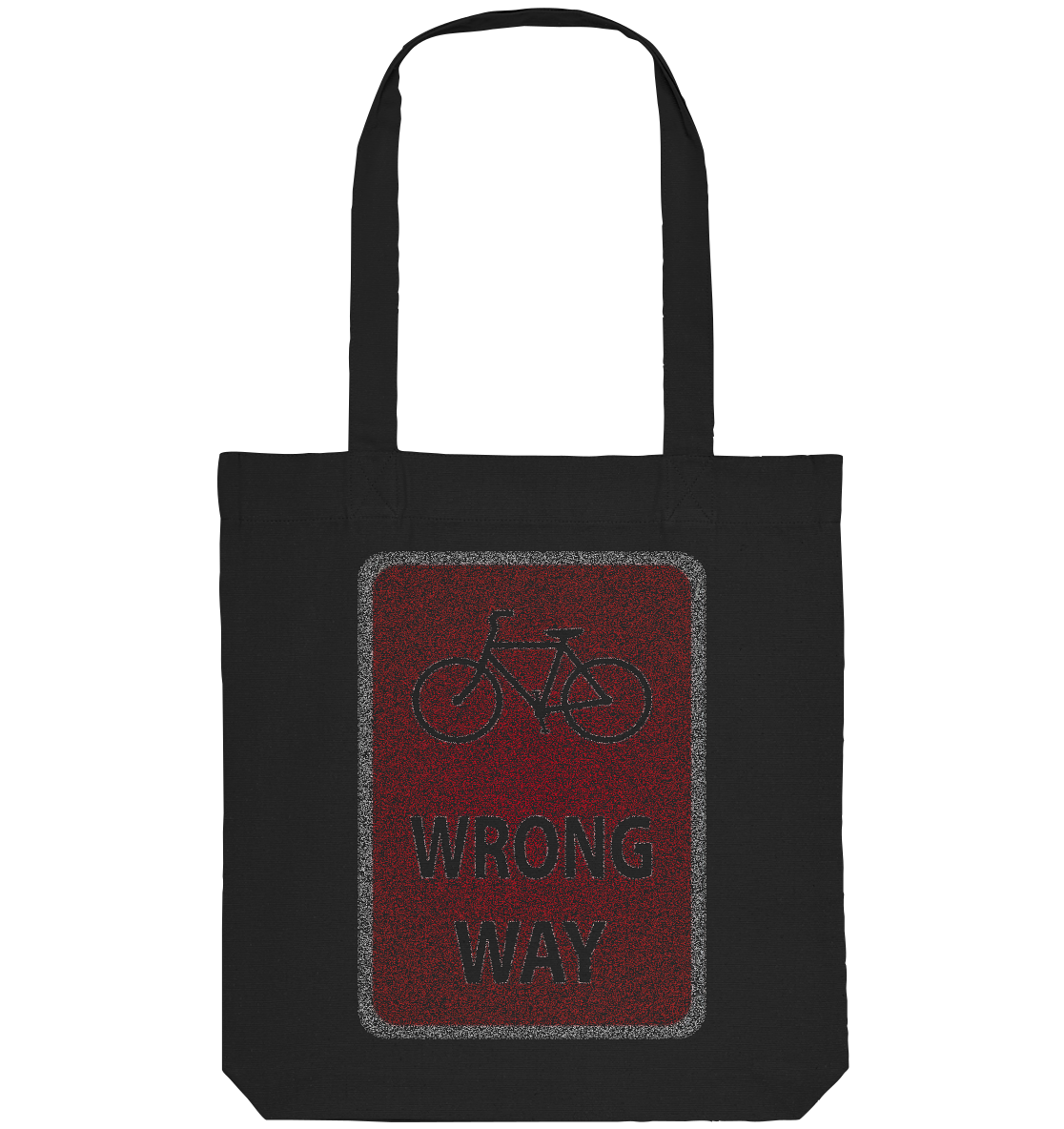 Road Sign Wrong Way - Organic Tote-Bag