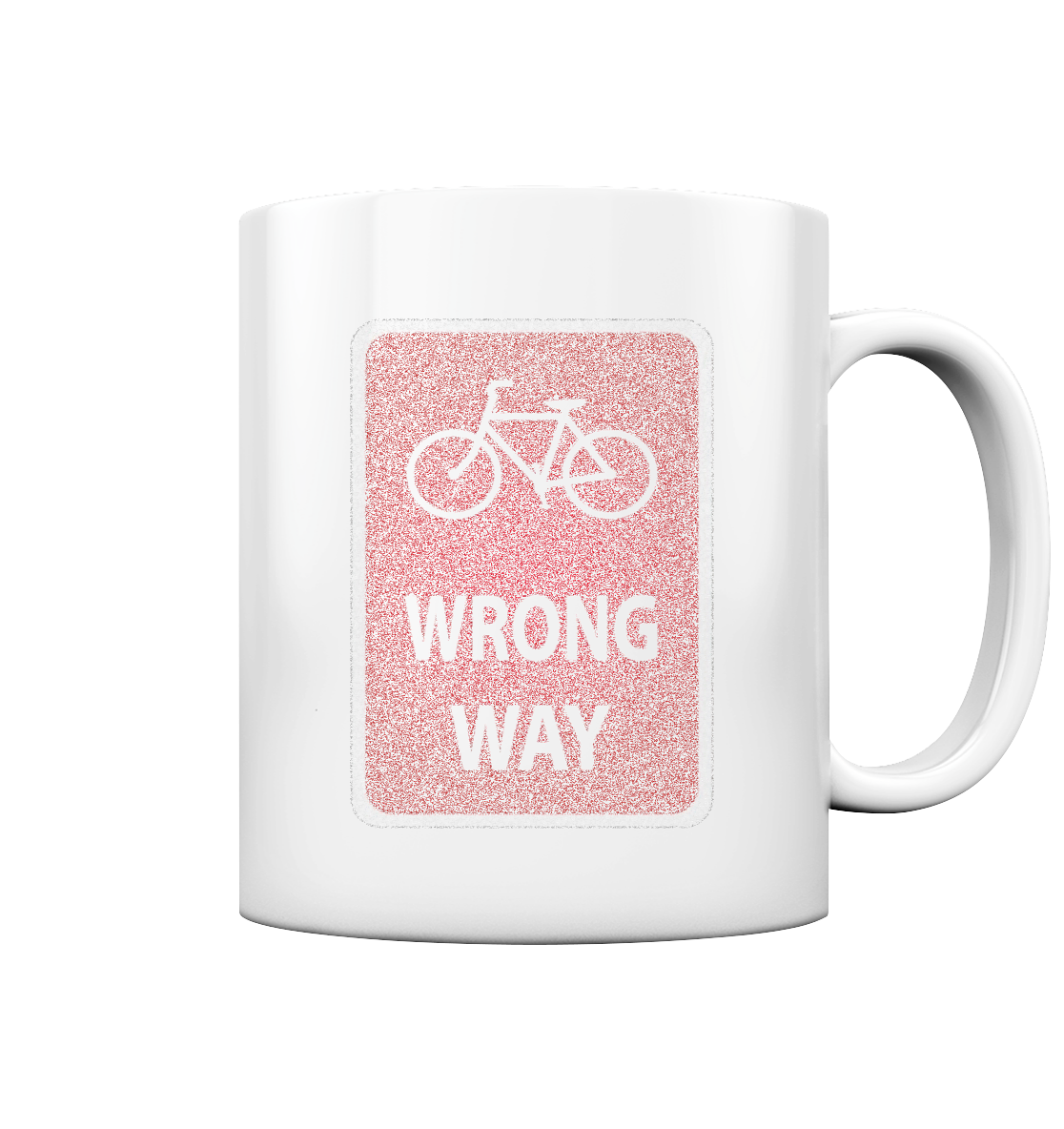 Road Sign Wrong Way - Tasse glossy