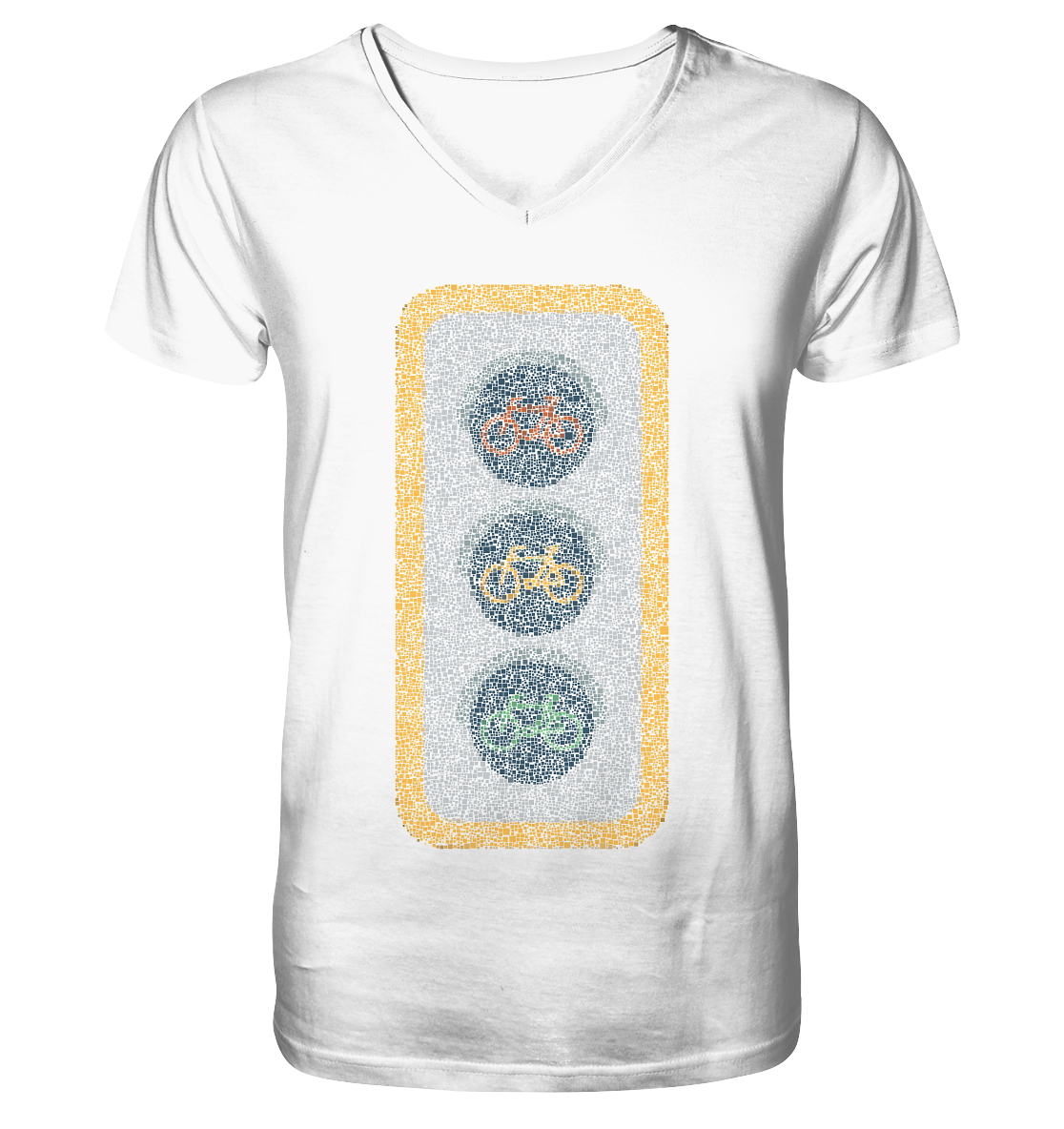 Fahrradampel 02 - Mens Organic V-Neck Shirt