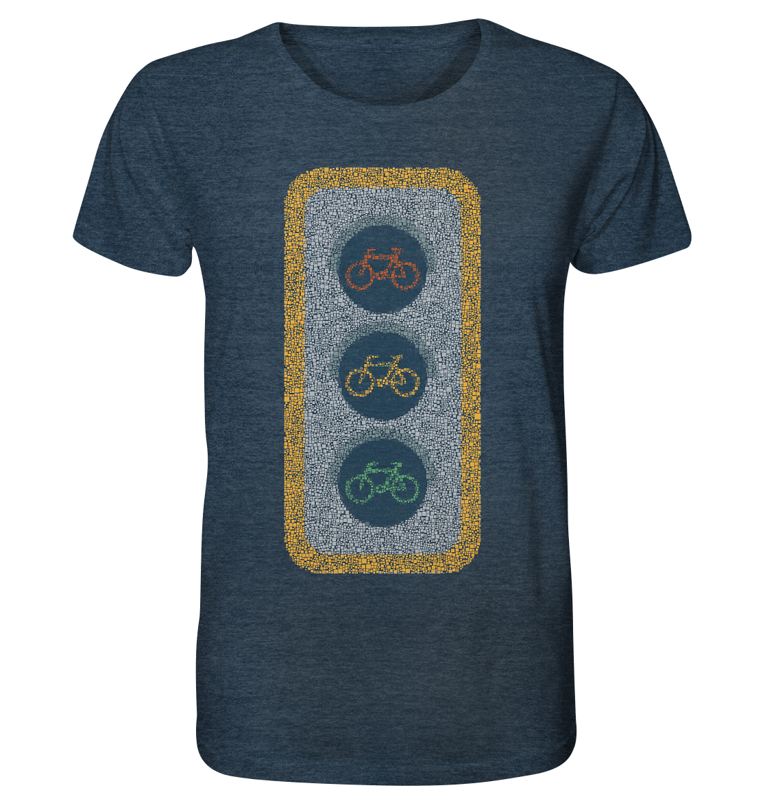 Fahrradampel 02 - Organic Shirt (meliert)