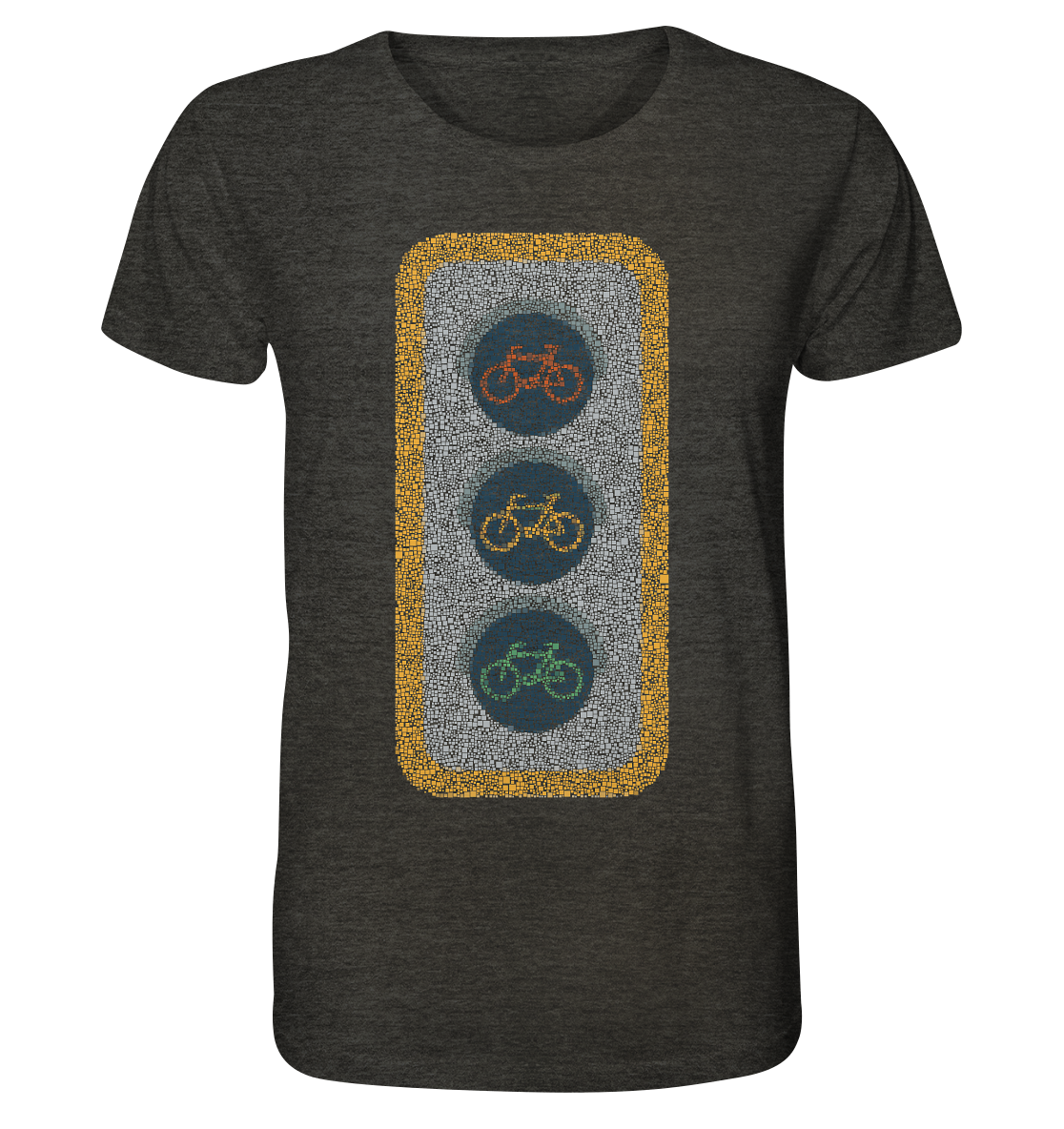 Fahrradampel 02 - Organic Shirt (meliert)