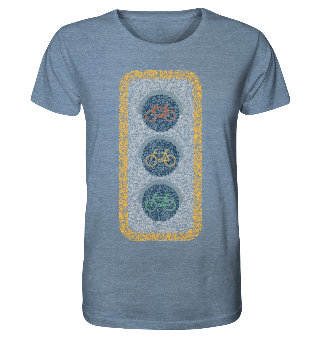 Fahrradampel 02 - Organic Shirt (meliert)