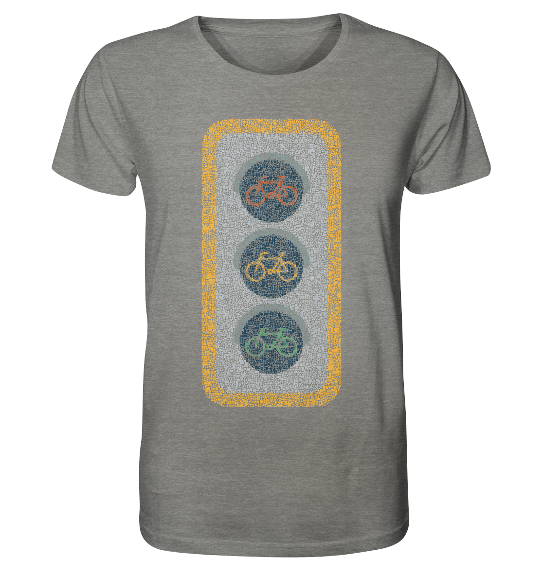 Fahrradampel 02 - Organic Shirt (meliert)