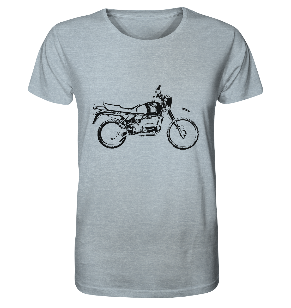 R 100 GS Black No.1 - Organic Shirt (meliert)