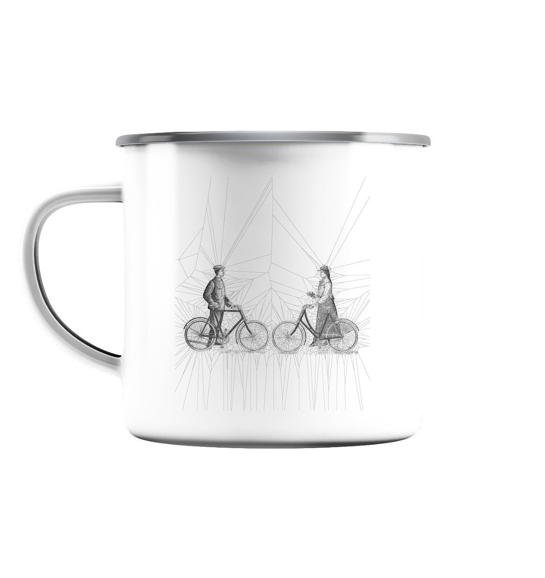 Radfahrer 1900 No.1 - Emaille Tasse, uni