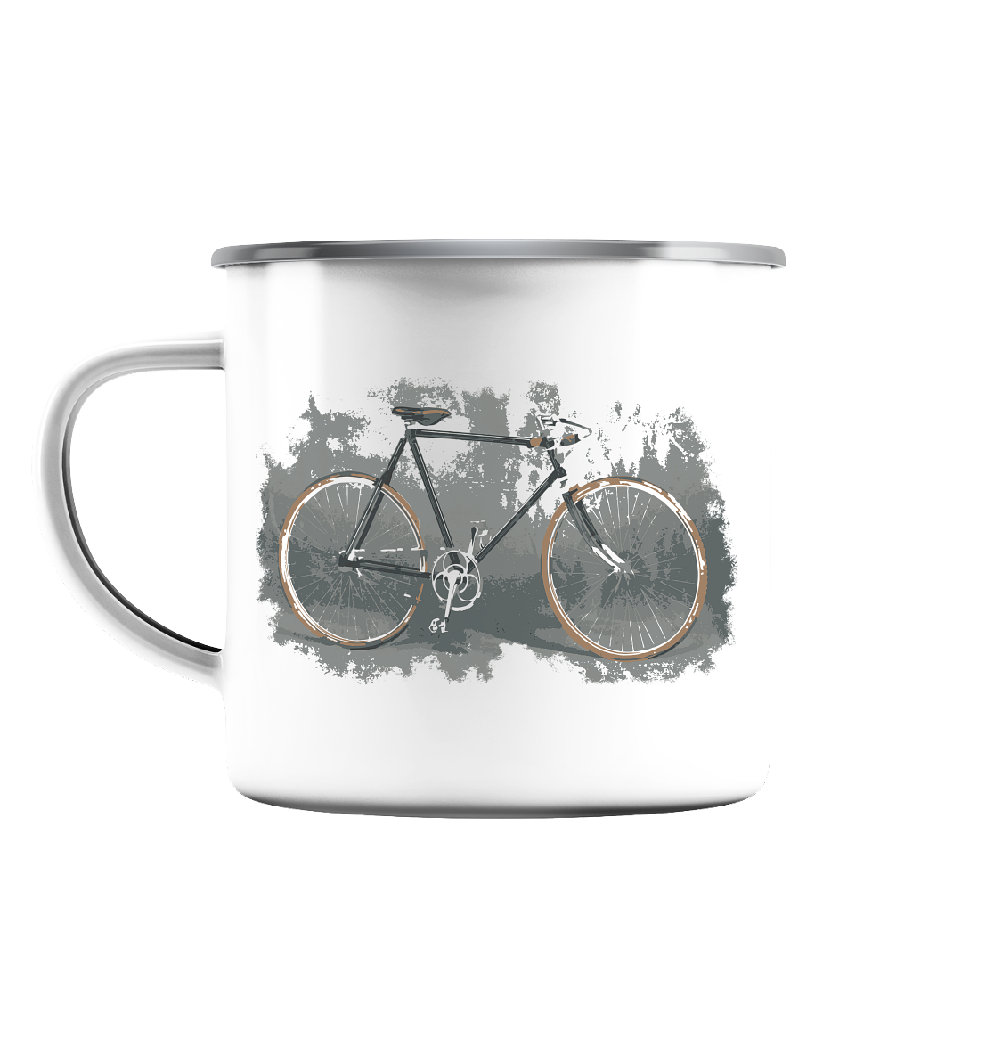 Rennrad Unique No.1 - Emaille Tasse, uni