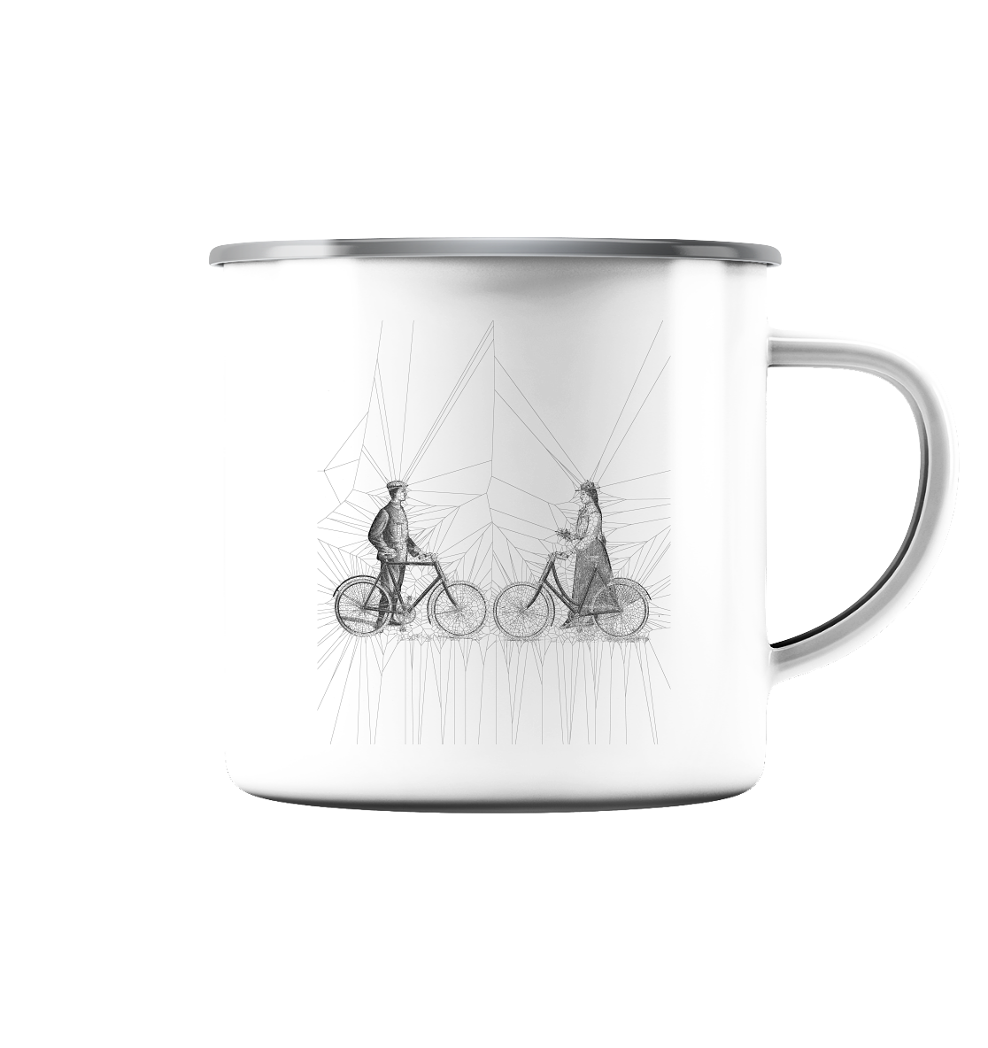 Radfahrer 1900 No.1 - Emaille Tasse, uni