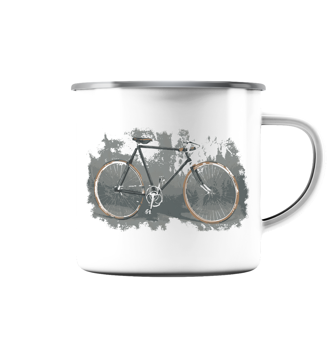 Rennrad Unique No.1 - Emaille Tasse, uni