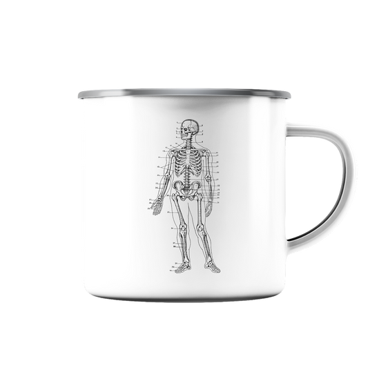 Skeleton No.1 - Emaille Tasse (Silber)