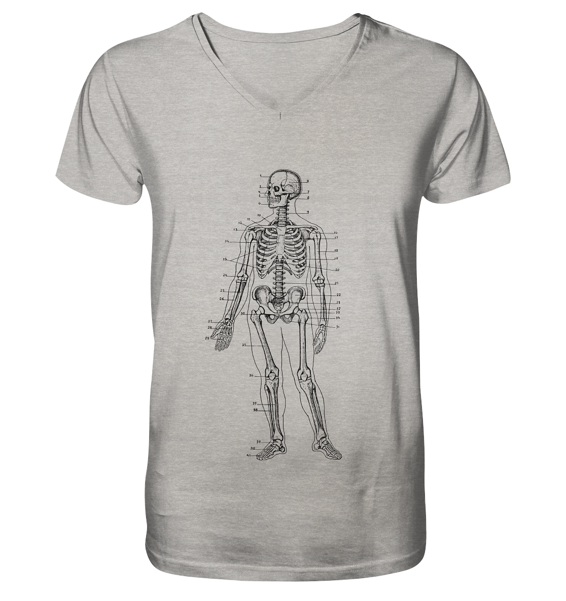 Skeleton No.1 - Organic V-Neck Shirt