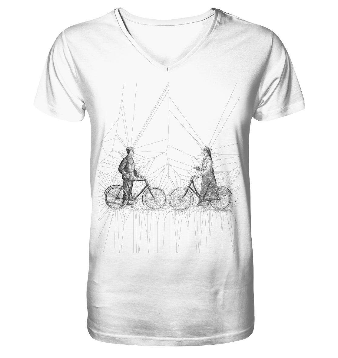Radfahrer 1900 No.1 - Mens Organic V-Neck Shirt, uni
