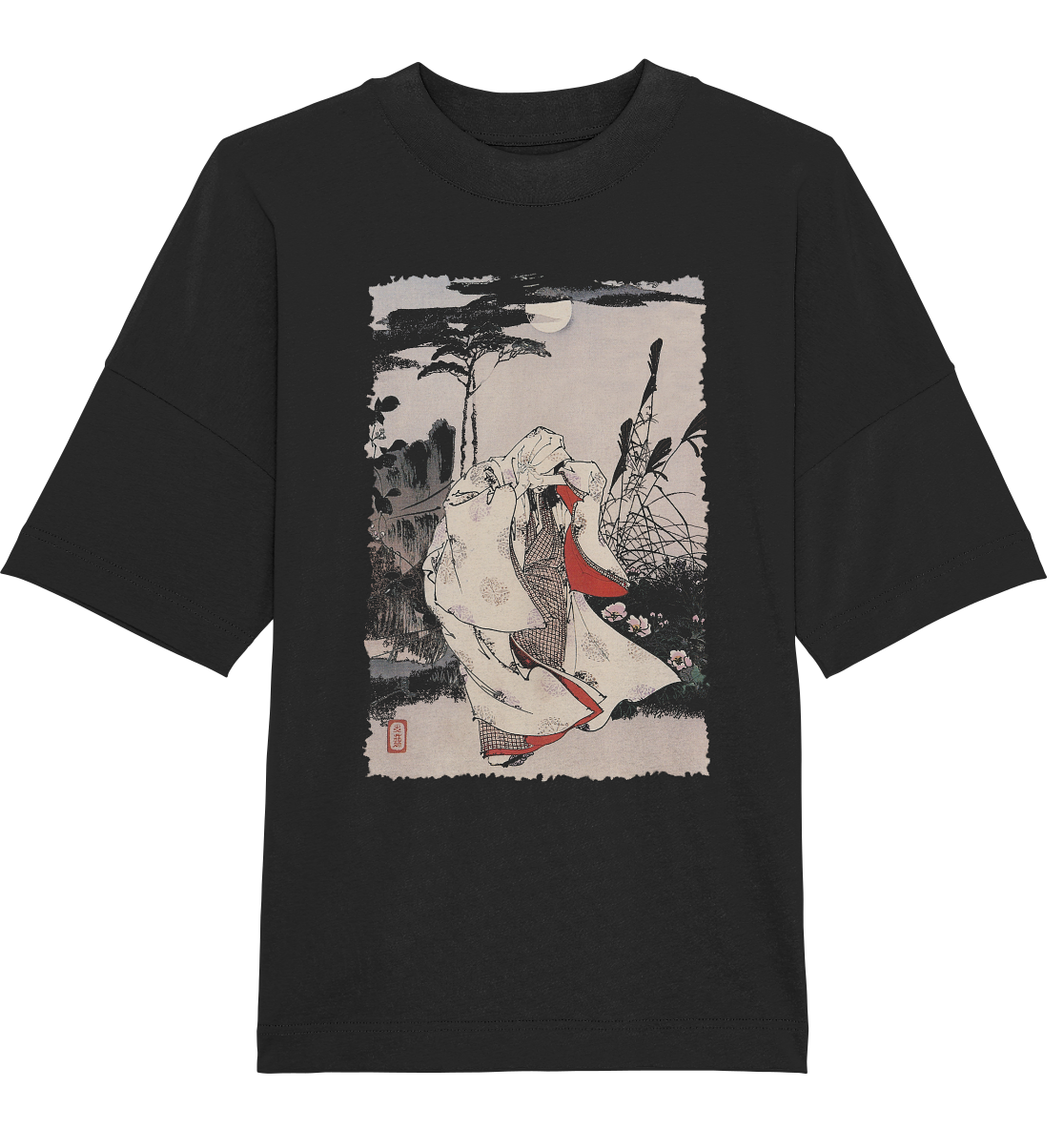 Horin Temple Moon - Organic Oversize Shirt