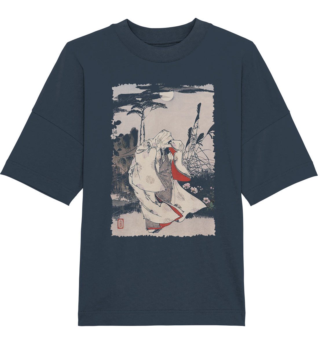 Horin Temple Moon - Organic Oversize Shirt