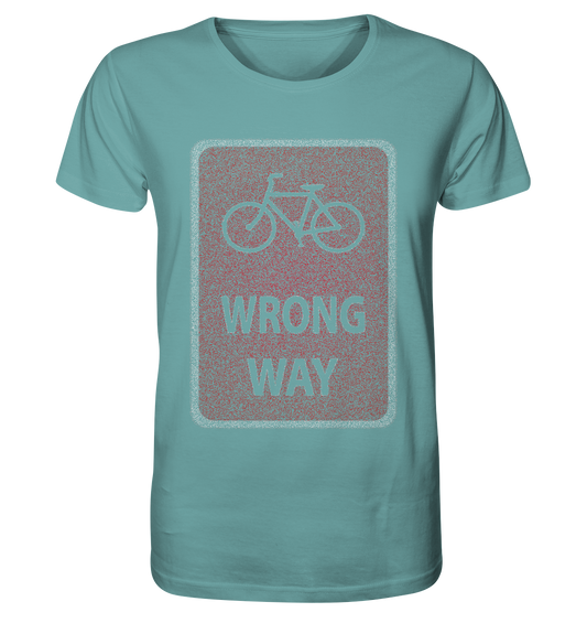Road Sign Wrong Way - Organic Shirt
