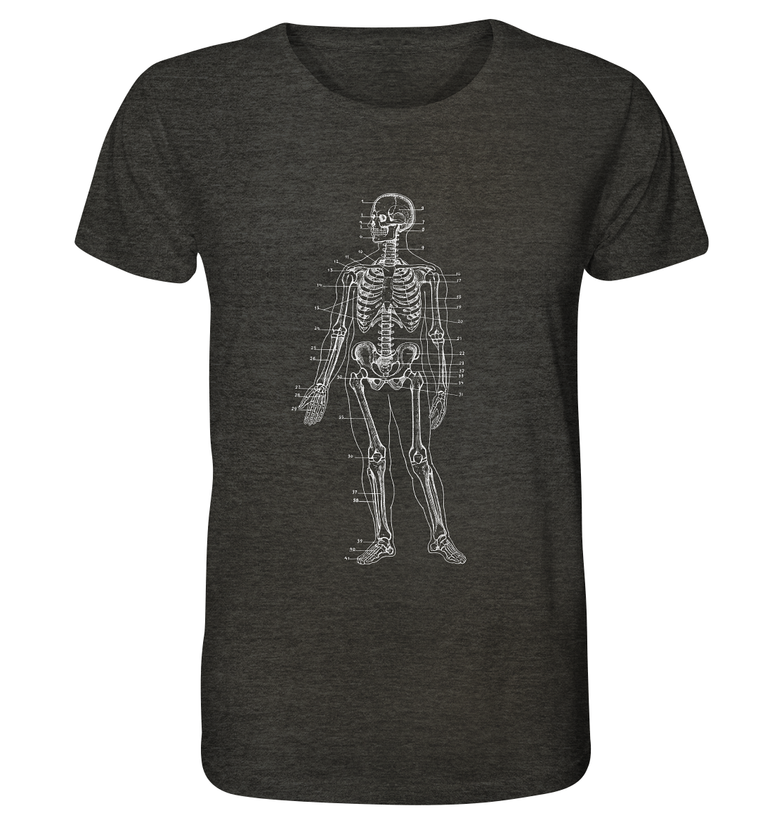 Skeleton No.1 - Organic Shirt (meliert)