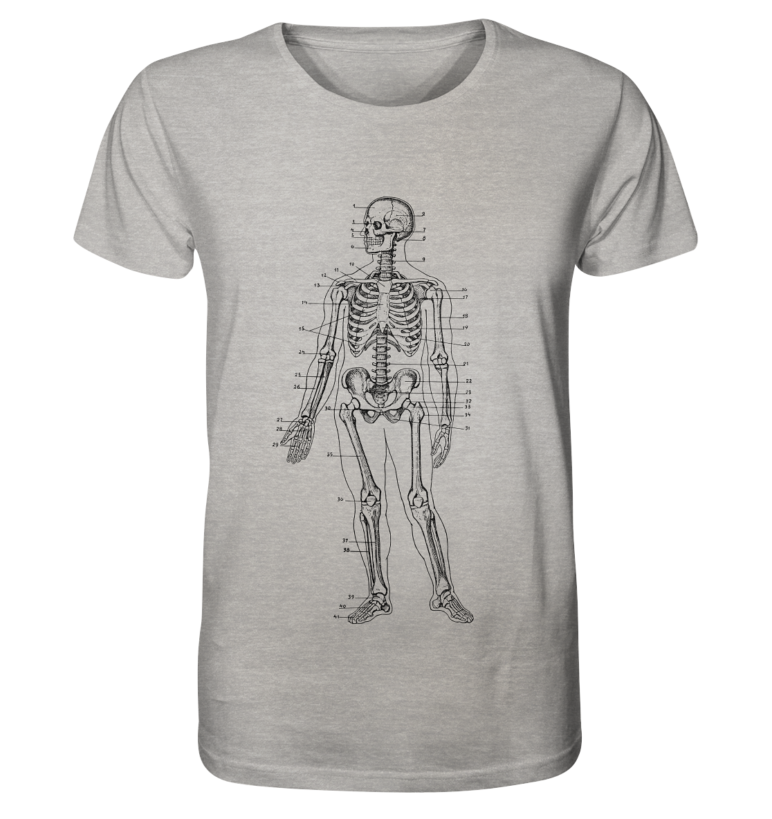 Skeleton No.1 - Organic Shirt (meliert)