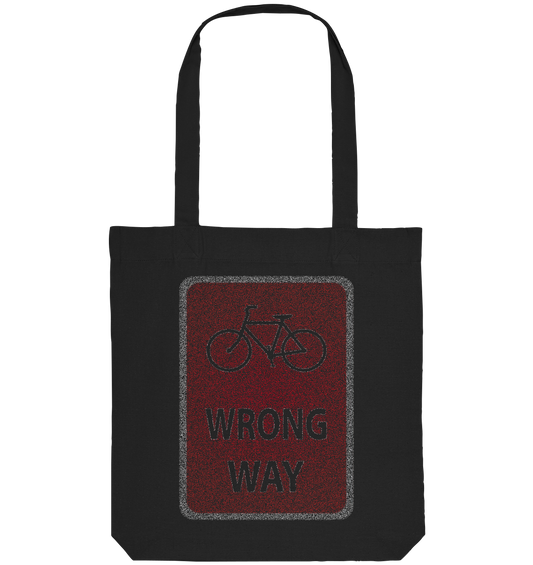 Road Sign Wrong Way - Organic Tote-Bag