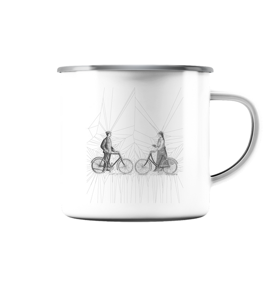 Radfahrer 1900 No.1 - Emaille Tasse, uni