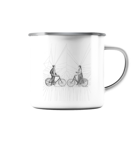 Radfahrer 1900 No.1 - Emaille Tasse, uni