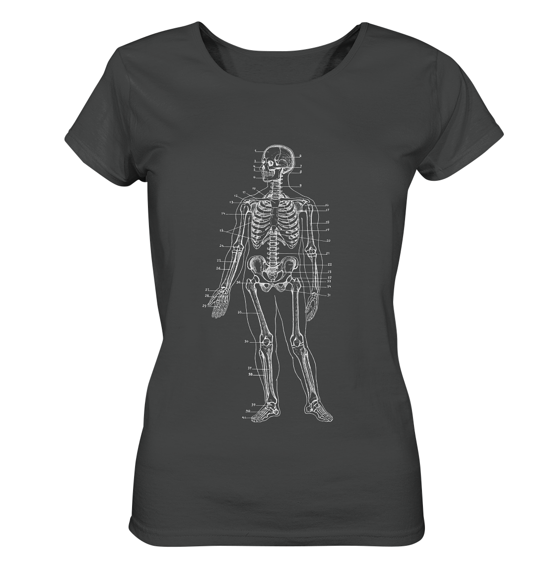 Skelett mit Zahlen - Ladies Organic Shirt