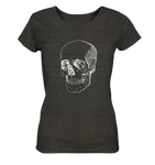 Totenkopf Weiß No.1 - Ladies Organic Shirt (meliert)