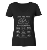 Lester Wheel Works - Ladies Organic V-Neck Shirt