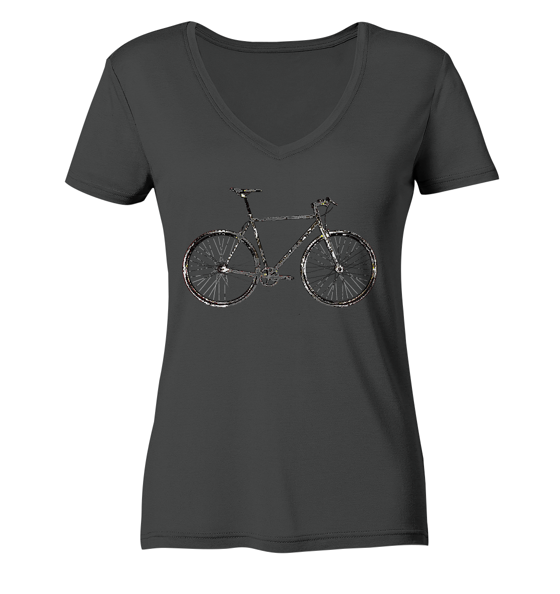 Fixie No. 1 - Ladies Organic V-Neck Shirt