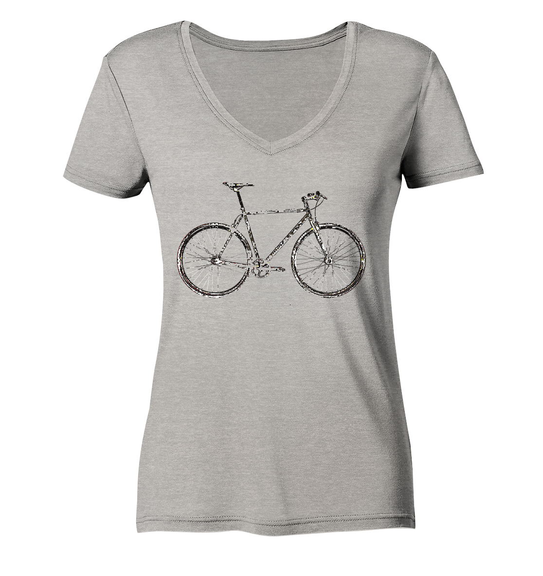 Fixie No. 1 - Ladies Organic V-Neck Shirt