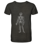 Skelett mit Zahlen, weiß - Mens Organic V-Neck Shirt