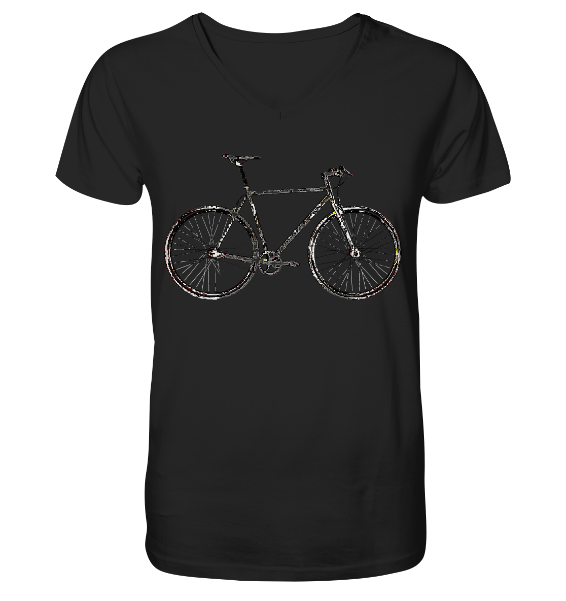 Fixie No. 1 - Mens Organic V-Neck Shirt