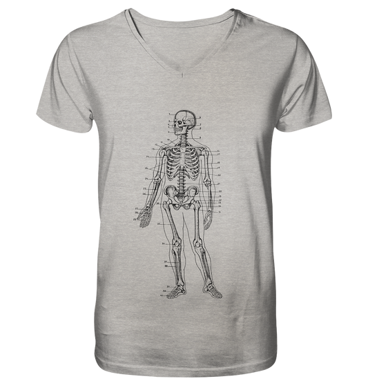 Skelett mit Zahlen - Mens Organic V-Neck Shirt