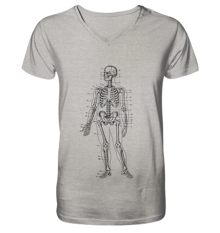 Skelett mit Zahlen - Mens Organic V-Neck Shirt