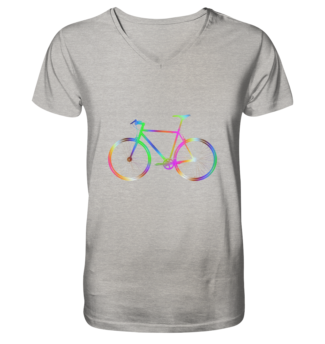 Fixie No. 2 bunt - Mens Organic V-Neck Shirt