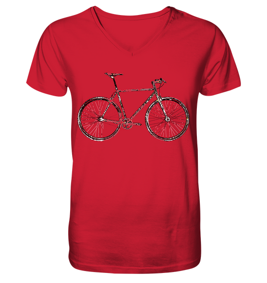 Fixie No. 1 - Mens Organic V-Neck Shirt