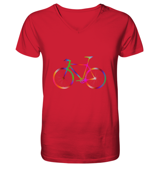 Fixie No. 2 bunt - Mens Organic V-Neck Shirt