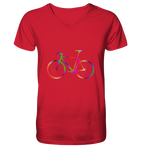 Fixie No. 2 bunt - Mens Organic V-Neck Shirt