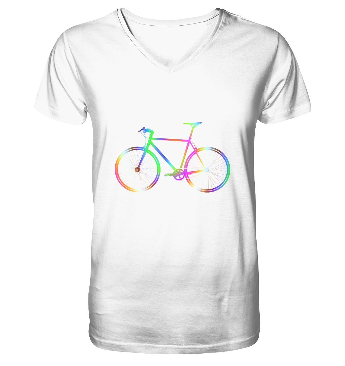 Fixie No. 2 bunt - Mens Organic V-Neck Shirt