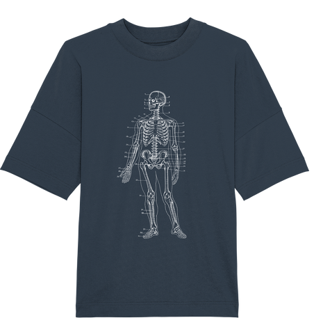 Skelett mit Zahlen - Organic Oversize Shirt