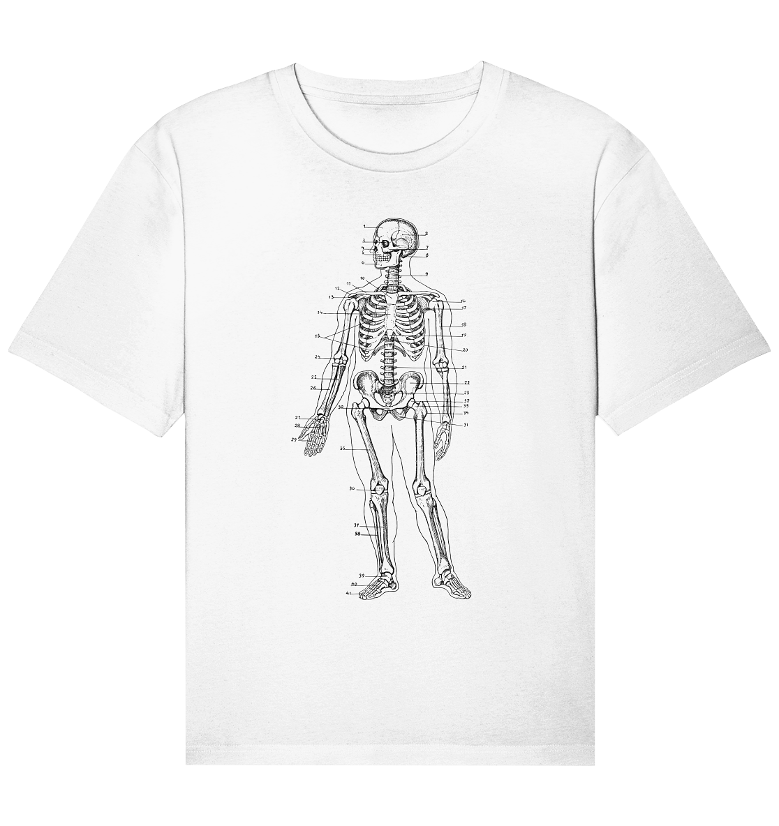 Skelett mit Zahlen - Organic Relaxed Shirt