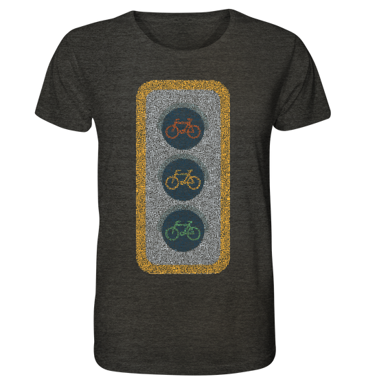 Fahrradampel 02 - Organic Shirt (meliert)