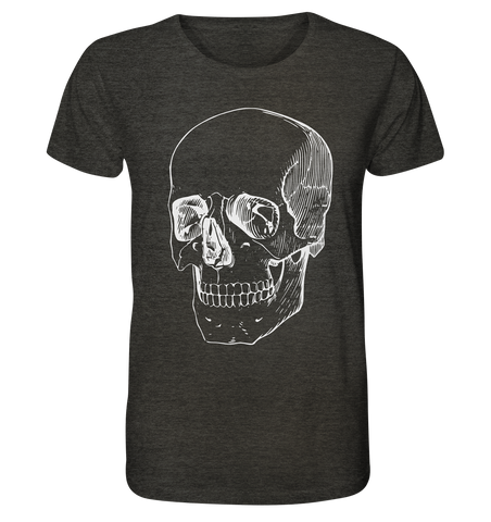 Totenkopf Weiß No.1 - Organic Shirt (meliert), uni