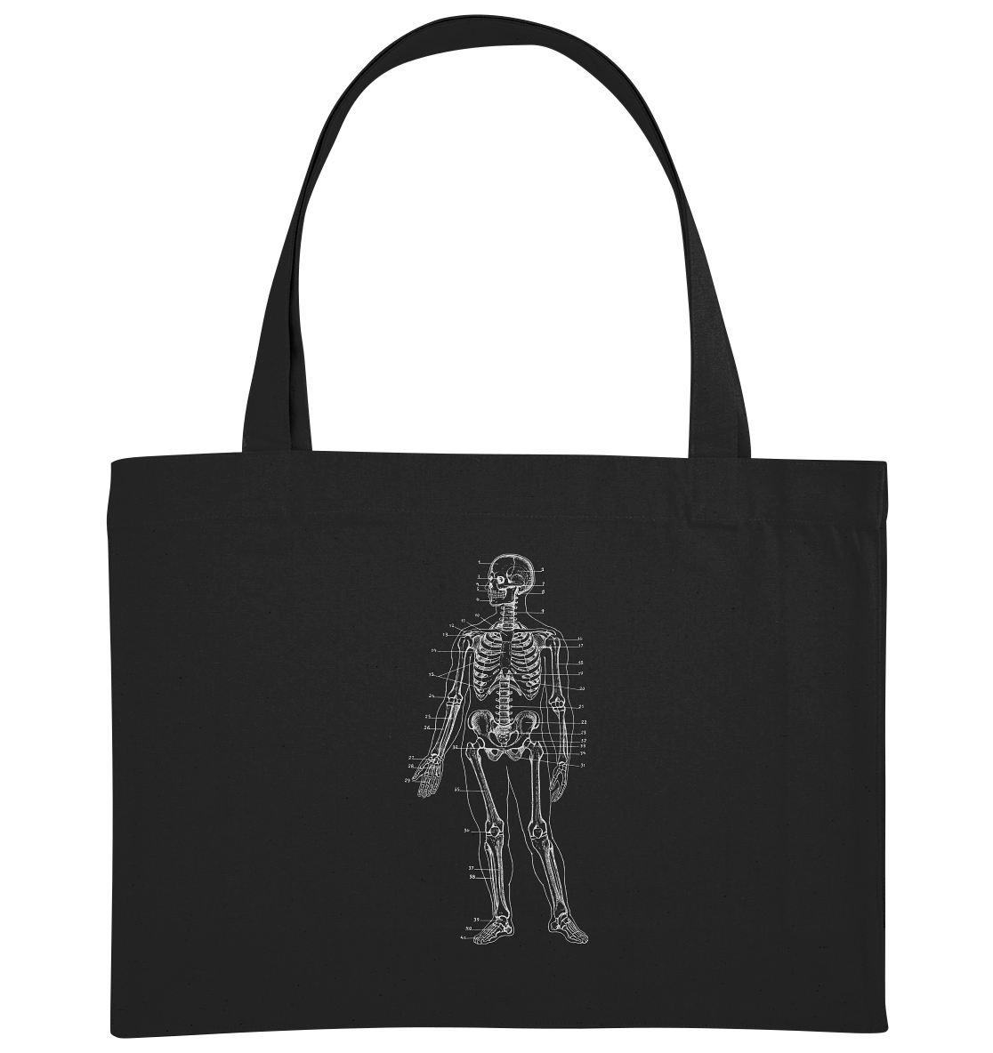 Skelett mit Zahlen - Organic Shopping-Bag