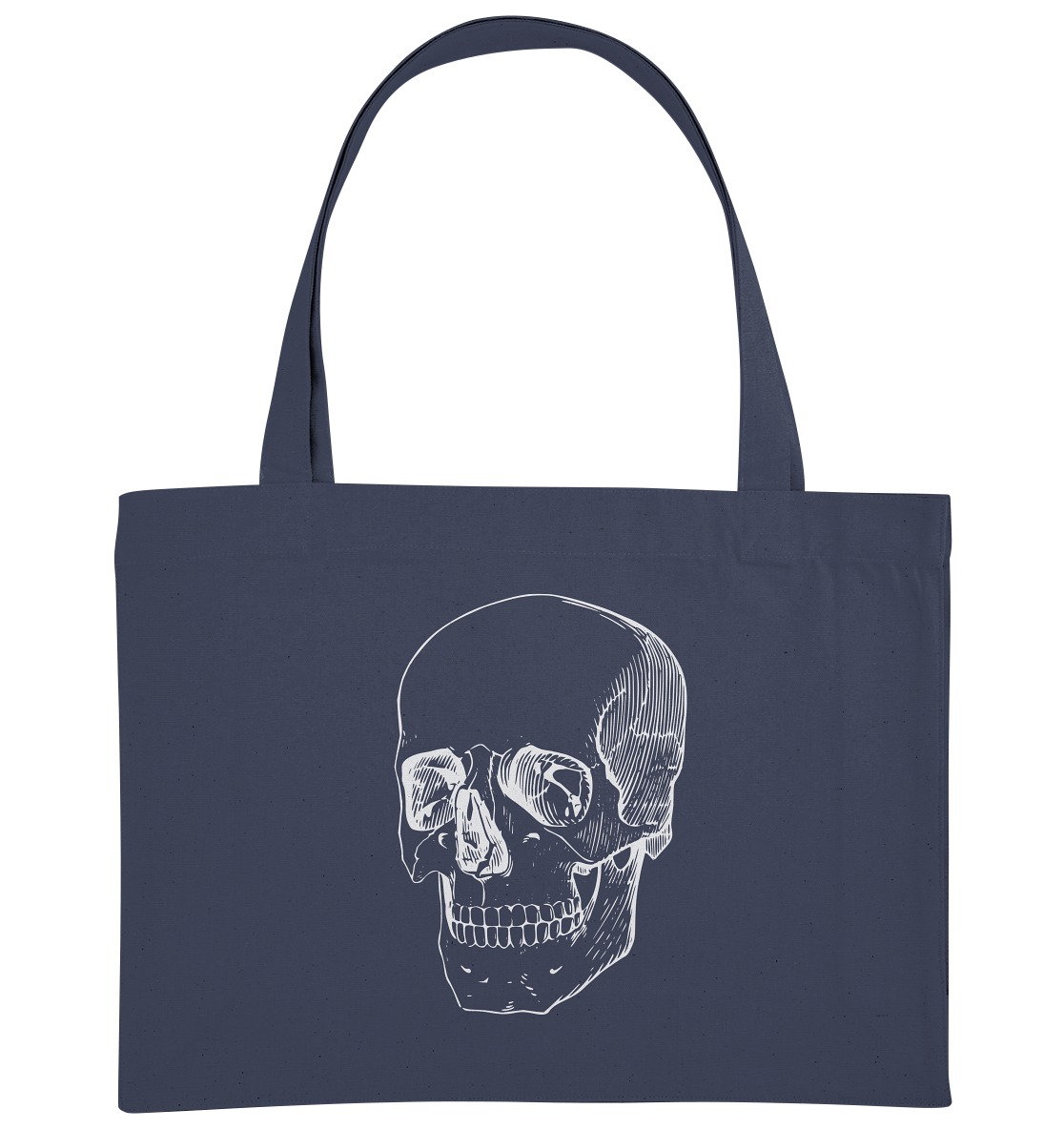 Totenkopf Weiß No.1 - Organic Shopping-Bag